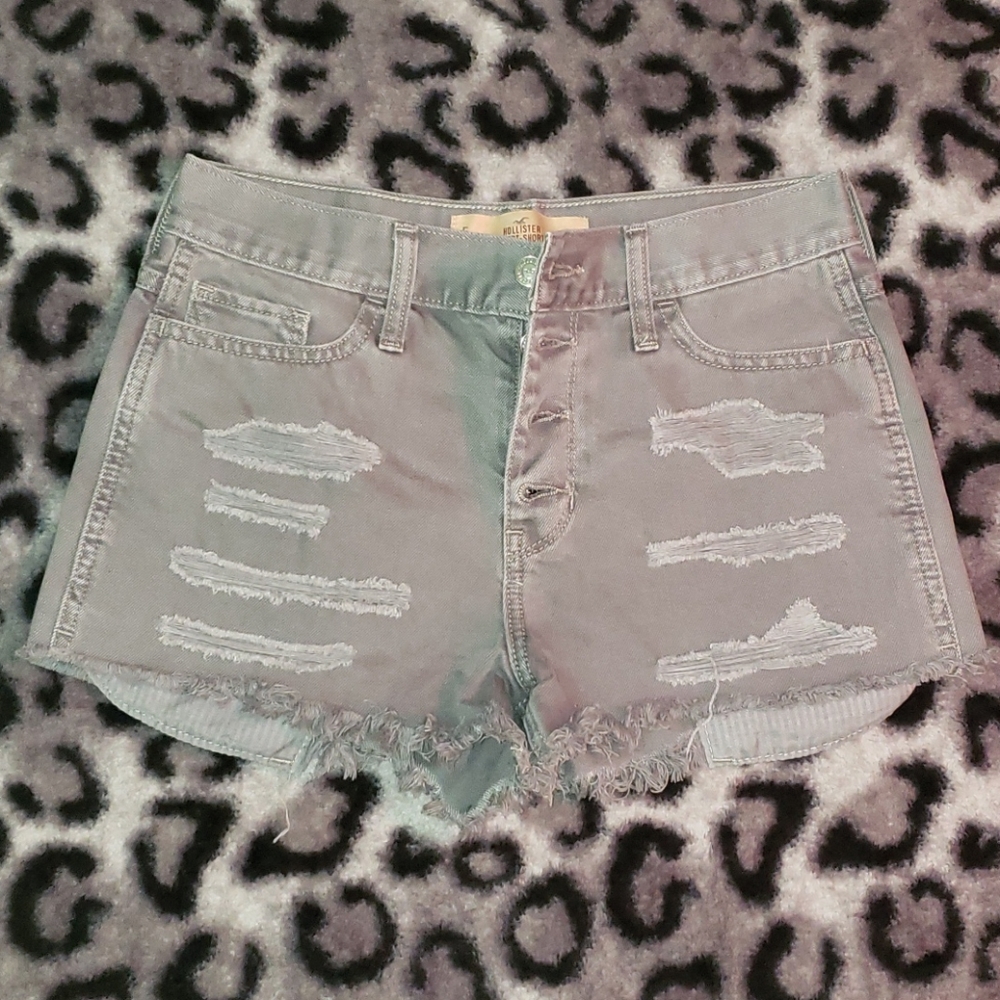 Hollister high rise jean shorts